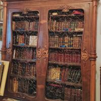 Libreria del 1700 in legno massello