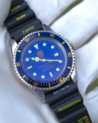 Orologio Polizia di stato sub 100m acciaio vintage
