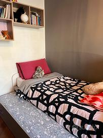 Letto singolo con letto estraibile + 1 materasso