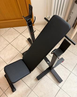 Kit Completo: Panca Salvaspazio + manubri + dischi