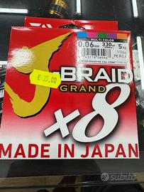 Trecciato daiwa j-braid grand 300 mt - 0.06 mm