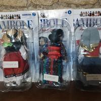 tris bambole di porcellana da collezione