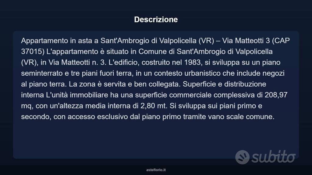 Appartamento – Sant'Ambrogio di Valpolicella, Domegliara - Altro
