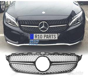 GRIGLIA MERCEDES W205 14-18 LOOK AMG NERO CROMO DI
