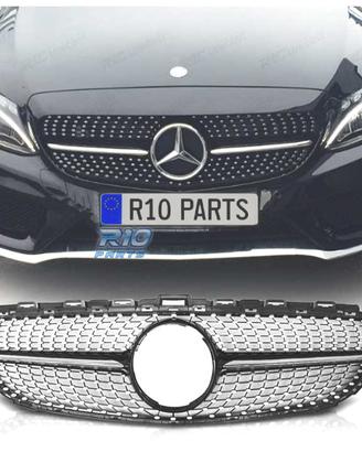 GRIGLIA MERCEDES W205 14-18 LOOK AMG NERO CROMO DI