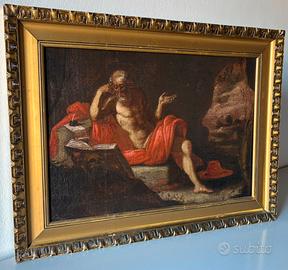 Quadro Antico "San Girolamo nel Deserto" 600 48x34