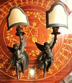 Coppia applique bronzo massiccio 