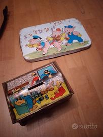 walt disney vintage collezione salvadanaio latta