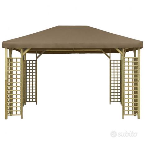 Gazebo 4x3 m Grigio Talpa