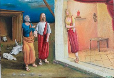 incontro con Maria Maddalena -olio su tela-50x70c