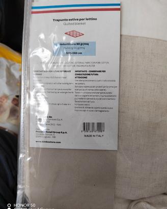 Trapunta estiva per lettino culla