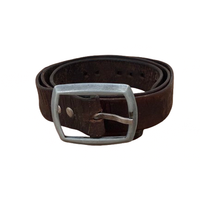 Cintura in pelle marrone