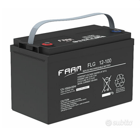 Batteria al GEL FAAM per Camper-Roulot 100Ah Nuova