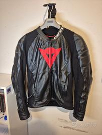 Giacca Moto Pelle Dainese Taglia 52 + Paraschiena