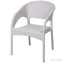 Coppia sedie da giardino antracite poliuretano