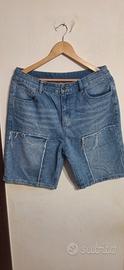 Pantaloncino jeans uomo denim