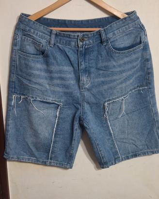 Pantaloncino jeans uomo denim