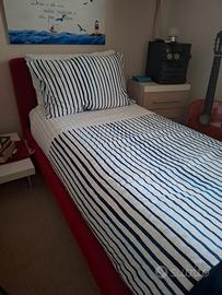 Letto imbottito una piazza  completo di materasso 