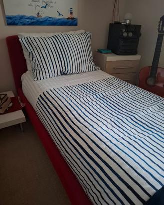 Letto imbottito una piazza  completo di materasso 