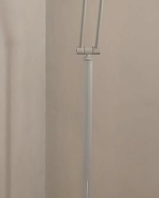 lampada da terra bianca acciaio 