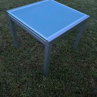 Tavolo vetro e metallo