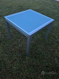 Tavolo vetro e metallo