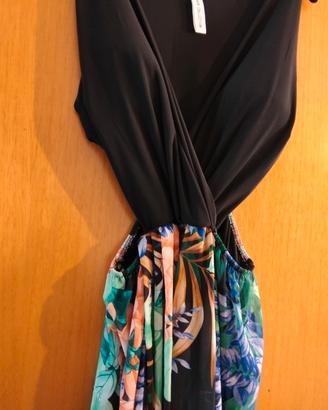 Abito lungo floreale con pantaloncino  40/42