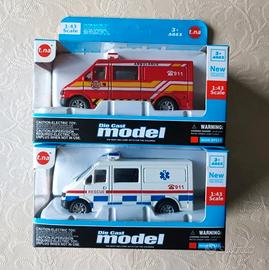 Modellini ambulanza civile vigili fuoco 