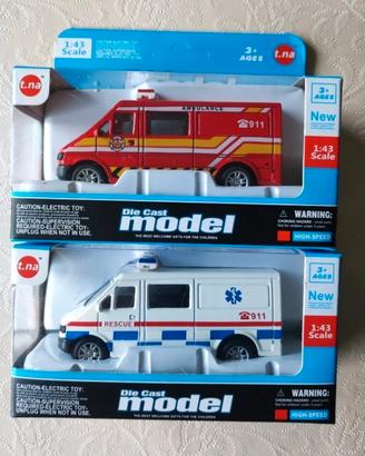 Modellini ambulanza civile vigili fuoco 