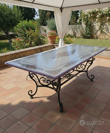 TAVOLO IN PIETRA LAVICA MIS. 200X100 CM. IN ITALIA