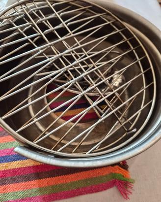 Padella grill da fornello a gas con griglia