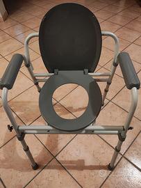 Sedia comoda WC 3 in 1 per anziani o disabili
