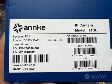 Telecamera video sorveglianza Annke C 800