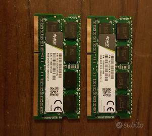 16gb (2x8) Ram Sodimm DDR3 per notebook