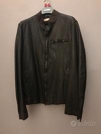 Jey Coleman Giacca Pelle/Cotone Size 50 Col. Brown