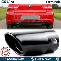 TERMINALE di Scarico per VW GOLF 6 OVALE NERO