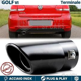 TERMINALE di Scarico per VW GOLF 6 OVALE NERO
