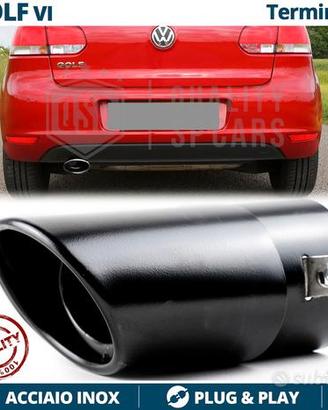 TERMINALE di Scarico per VW GOLF 6 OVALE NERO