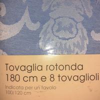 Tovaglia rotonda CoinCasa con 8 tovaglioli