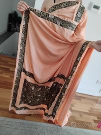 Sari seta ricamo a mano orig Kalyan Silks 6,30mt 
