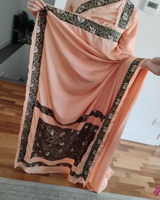 Sari seta ricamo a mano orig Kalyan Silks 6,30mt 