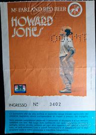 Biglietto usato concerto Howard Jones - 1985
