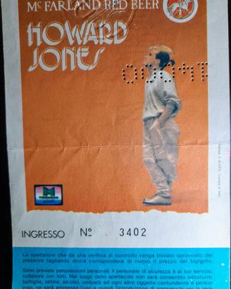 Biglietto usato concerto Howard Jones - 1985