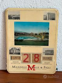 Raro Calendario Perpetuo Vintage Mandelli 1960