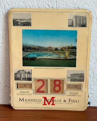 Raro Calendario Perpetuo Vintage Mandelli 1960