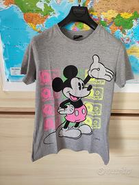 Maglia vintage Disney grigia con Topolino Taglia L