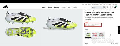 Scarpe calcio Adidas Predator Elite Tongue SG tg42