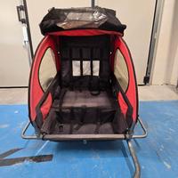 Rimorchio per bici e passeggino per 2 bambini