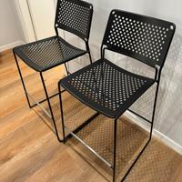 Sgabelli Midj Slim H65 in metallo nero come nuovi