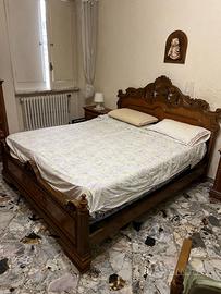 TESTATA LETTO MATRIMONIALE IN LEGNO INAGLIATO -